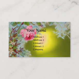 ROSA ROS & JASMINES MONOGRAM GEM STONE gult Visitkort