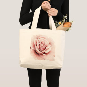 Rosa ros jumbo tygkasse