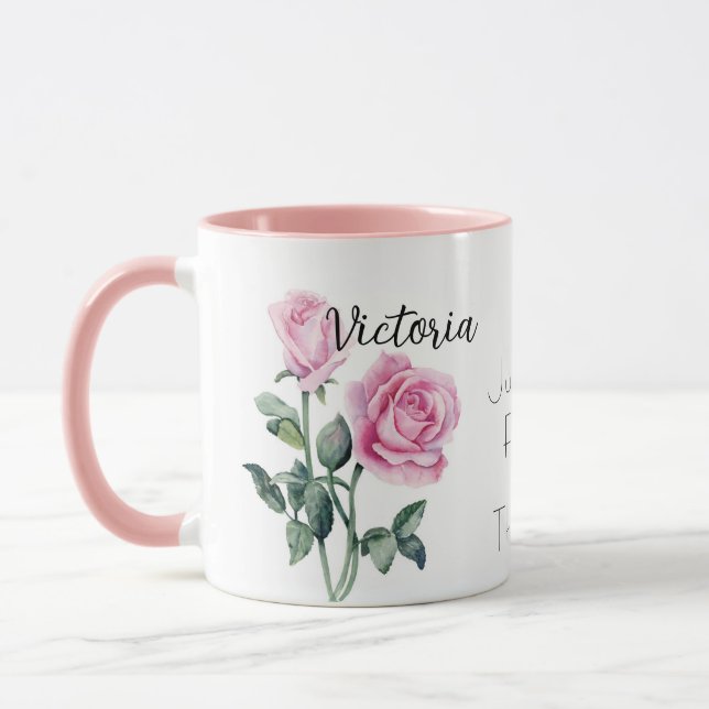 Rosa ros June Birth Month Flower Mugg (Vänster)
