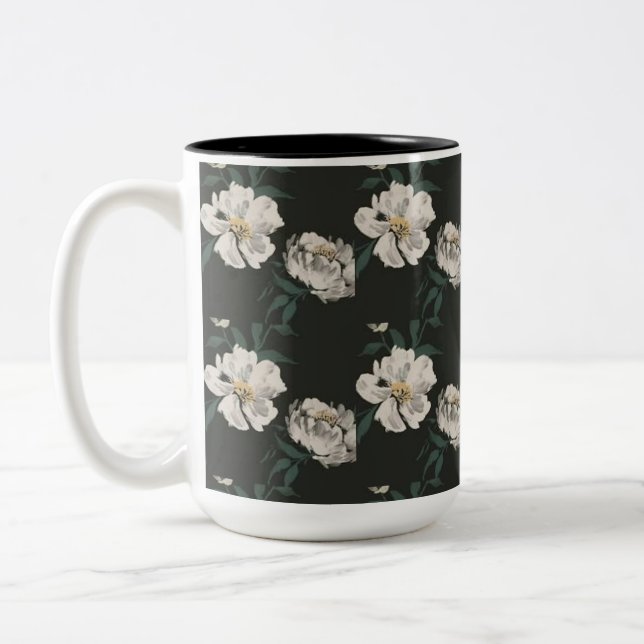 Rosa ros-kaffe Mugg (Vänster)