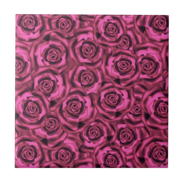 Rosa ros kakelplatta (Framsidan)