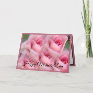 Rosa ros Kaleidoscope Mors dag Helgdag Card Helgkort