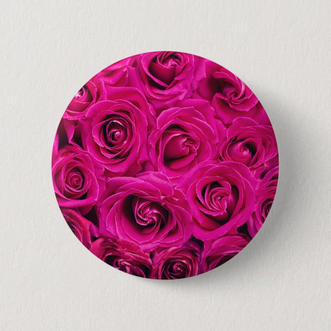 Rosa ros (Kärlek och Romantik) Knapp (Framsida)