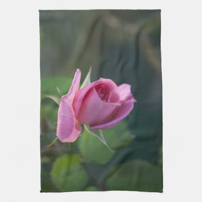 Rosa ros kökshandduk (Vertikal)