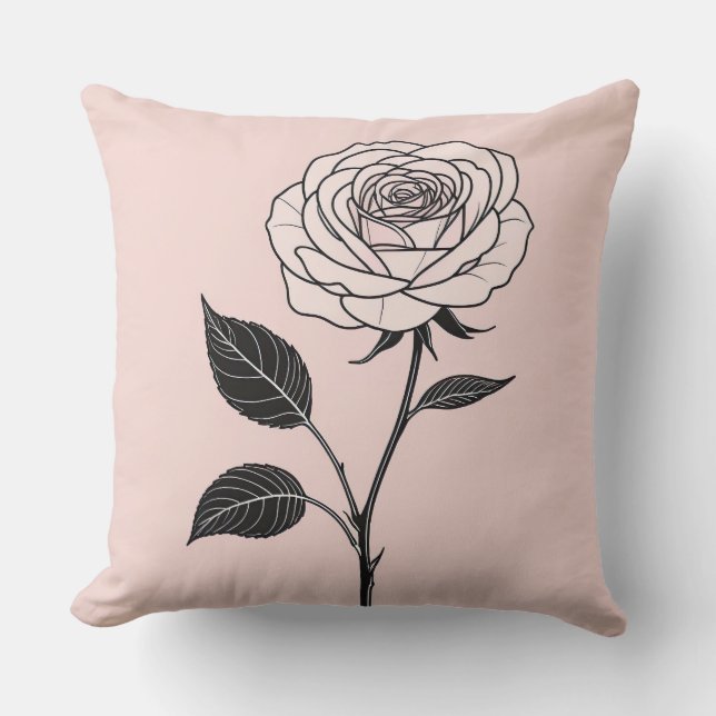 rosa ros kudde (Framsida)