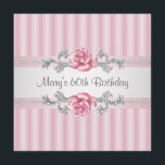 Rosa ros-kvinnor 60:e Födelsedagsfesten Inbjudningar<br><div class="desc">Söt rosa rand med rosa ros kvinnor 60 födelsedagsfest inbjudan. Den här eleganten kan du enkelt anpassa rosa ros födelsedagsfest inbjudan till evenemanget genom att lägga till information om evenemanget,  teckensnittet stil,  teckensnittet storlek & färg och ordalydelsen.</div>