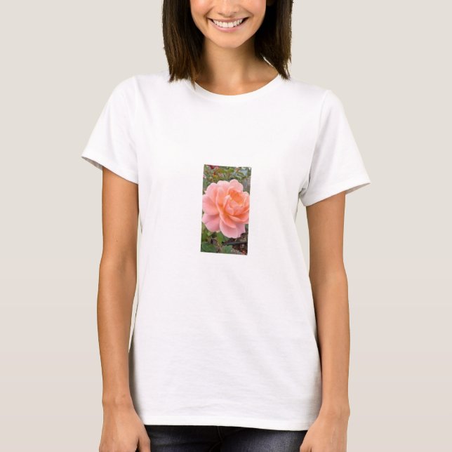 Rosa Ros Kvinnors T-Shirt (Framsida)