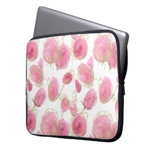Rosa ros laptop fodral