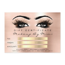 Rosa ros Lash Makeup Artist Certificate Gift