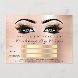 Rosa ros Lash Makeup Artist Certificate Gift
