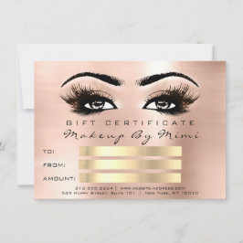 Rosa ros Lash Makeup Artist Certificate Gift