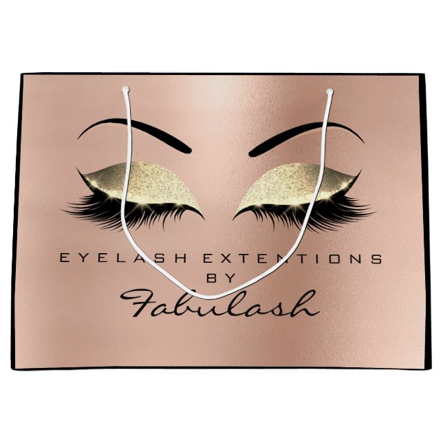 Rosa ros Lash Öga Makeup Minimal Branding (Framsidan)