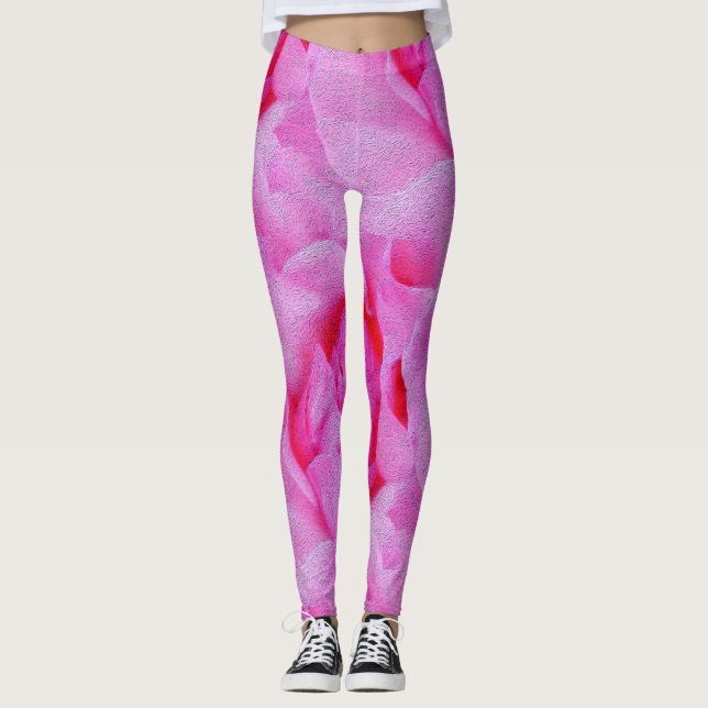 rosa ros leggings (Framsida)