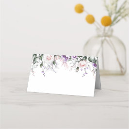  Rosa ros Lila Wildblomsplantor Placeringskort