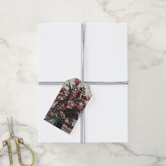 Rosa ros | Lovis Corinth Presentetikett (Med Snöre)