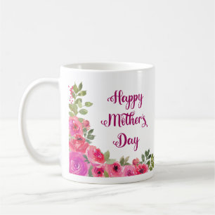 Rosa ros Lycklig Mors dag Kaffemugg