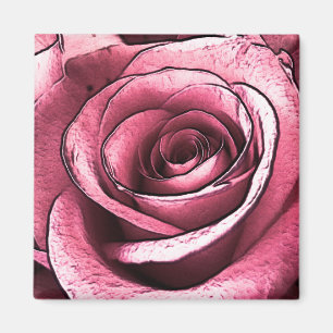 Rosa ros magnet