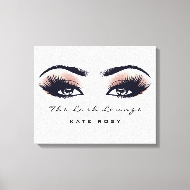 Rosa ros Makeup Artist Beauty Damask Lash Canvastryck (Framsida)