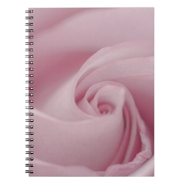 Rosa ros Makro Anteckningsbok Med Spiral (Framsidan)