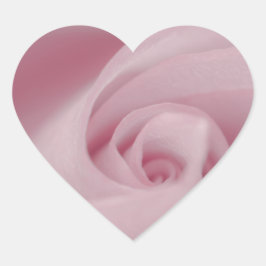 Rosa ros Makro Hjärtformat Klistermärke