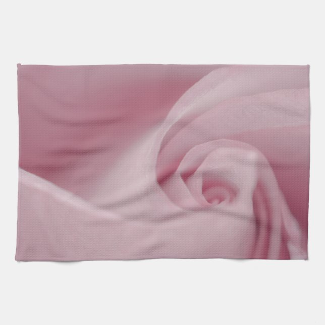 Rosa ros Makro Kökshandduk (Horisontell)