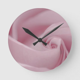 Rosa ros Makro Rund Klocka