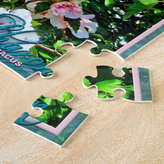 Rosa ros Mallow Hibiscus Jigszle Puzzle Pussel (Sidan)