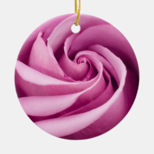Rosa ros mappad till Perfektion-ornament Julgransprydnad Keramik