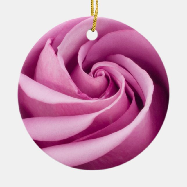 Rosa ros mappad till Perfektion-ornament Julgransprydnad Keramik (Framsidan)