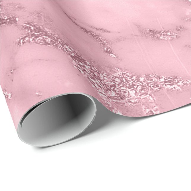 Rosa ros Mauve  Marble Molten Pastel VIP Presentpapper (Rullad Hörn)