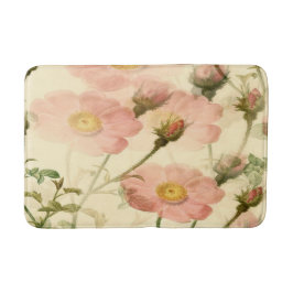 Rosa ros med Buds Blommigt Bath Mat Large Badrumsmatta