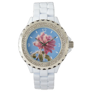Rosa ros med Isig Frost i Kallets vinternatur - Armbandsur