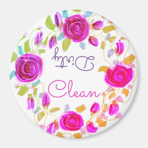 Rosa ros med Lila Magnet