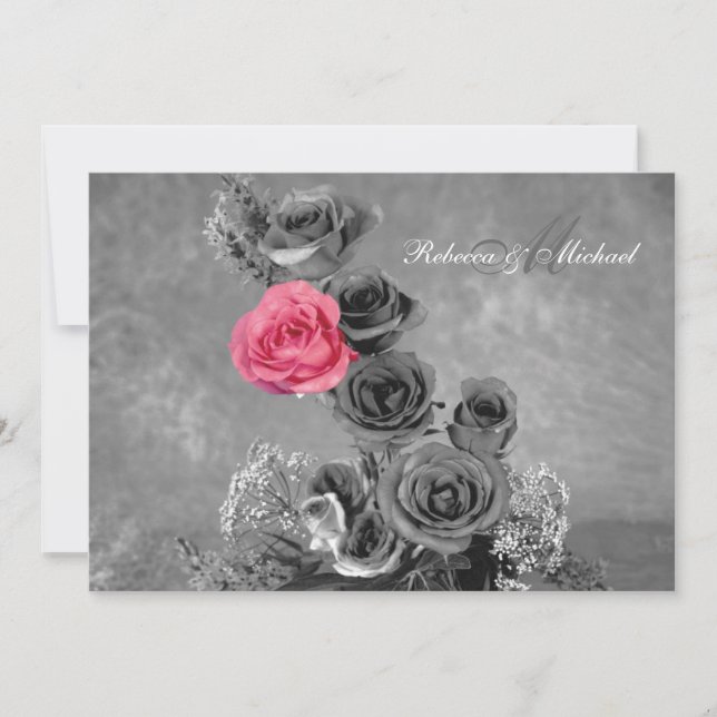 Rosa ros med monogram (Framsida)