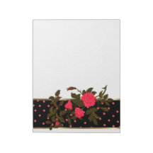 Rosa ros med Rosa Polka dots på Svarta Gräns