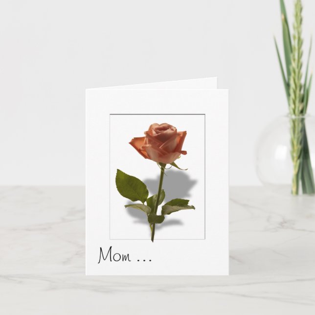 Rosa ros med skugga kort (Framsida)