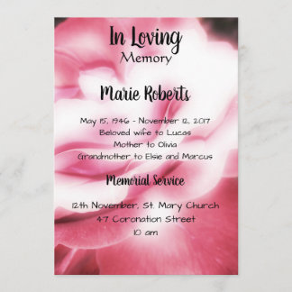 Rosa ros Memorial / Meddelande