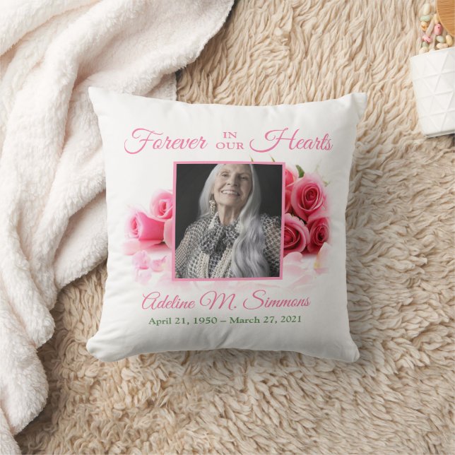 Rosa ros Memorial Pillow Kudde (Filt)