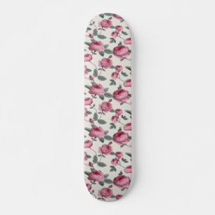 Rosa ros mini skateboard bräda 18,5 cm