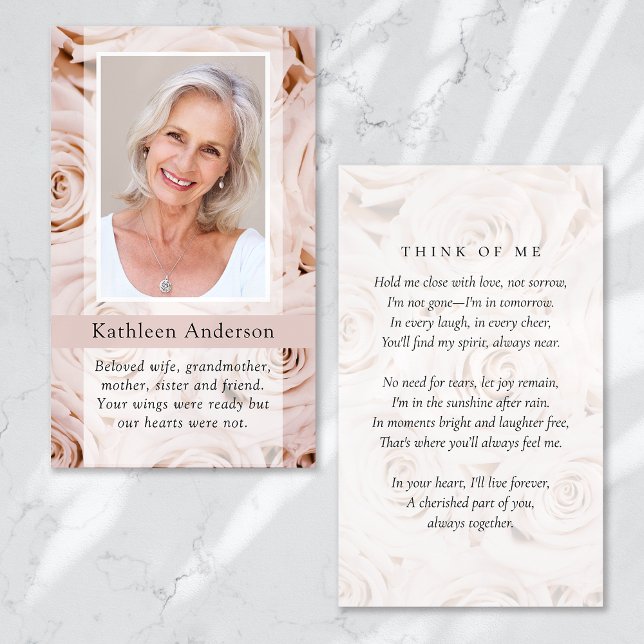  Rosa ros-minneskort Visitkort (Skapare uppladdad)