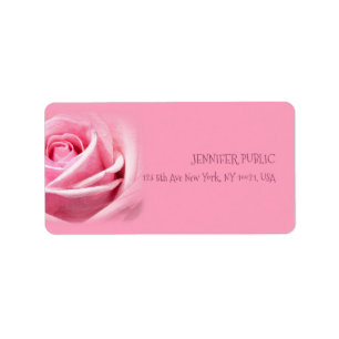 Rosa ros Modern Elegant-mall Adress Adressetikett