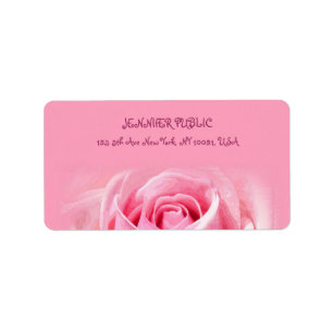 Rosa ros Modern Elegant-mall Blommigt Adress Adressetikett
