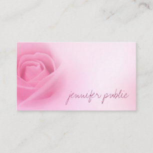 Rosa ros Modern Template Elegant Handskriftlig Nam Visitkort