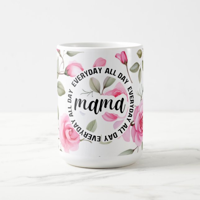 Rosa ros mors dag kaffemugg (Center)