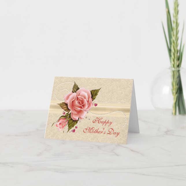 Rosa ros Mors dag Kort (Framsida)