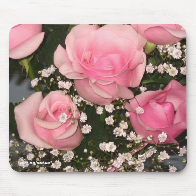 Rosa ros Mousepad Musmatta (Framsidan)