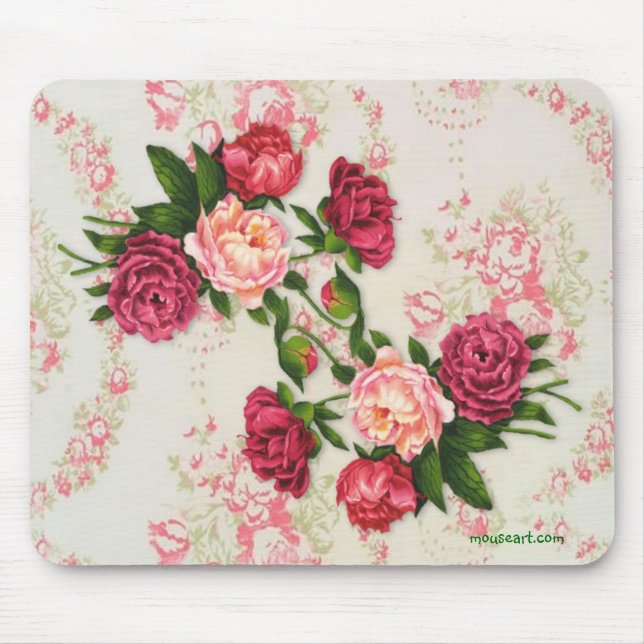 Rosa ros Mousepad Musmatta (Framsidan)