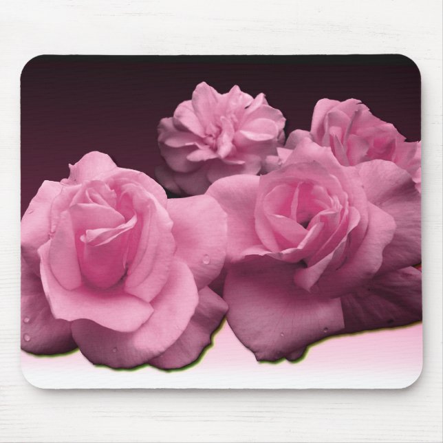 Rosa ros Mousepad Musmatta (Framsidan)