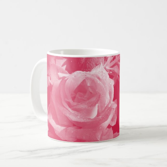 Rosa ros Mugg (Framsida vänster)