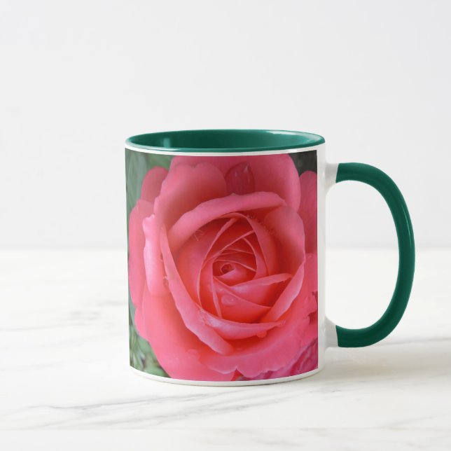 Rosa ros-Mugg-kaffet Kopp-vackra Ro-dekretet Mugg (Höger)